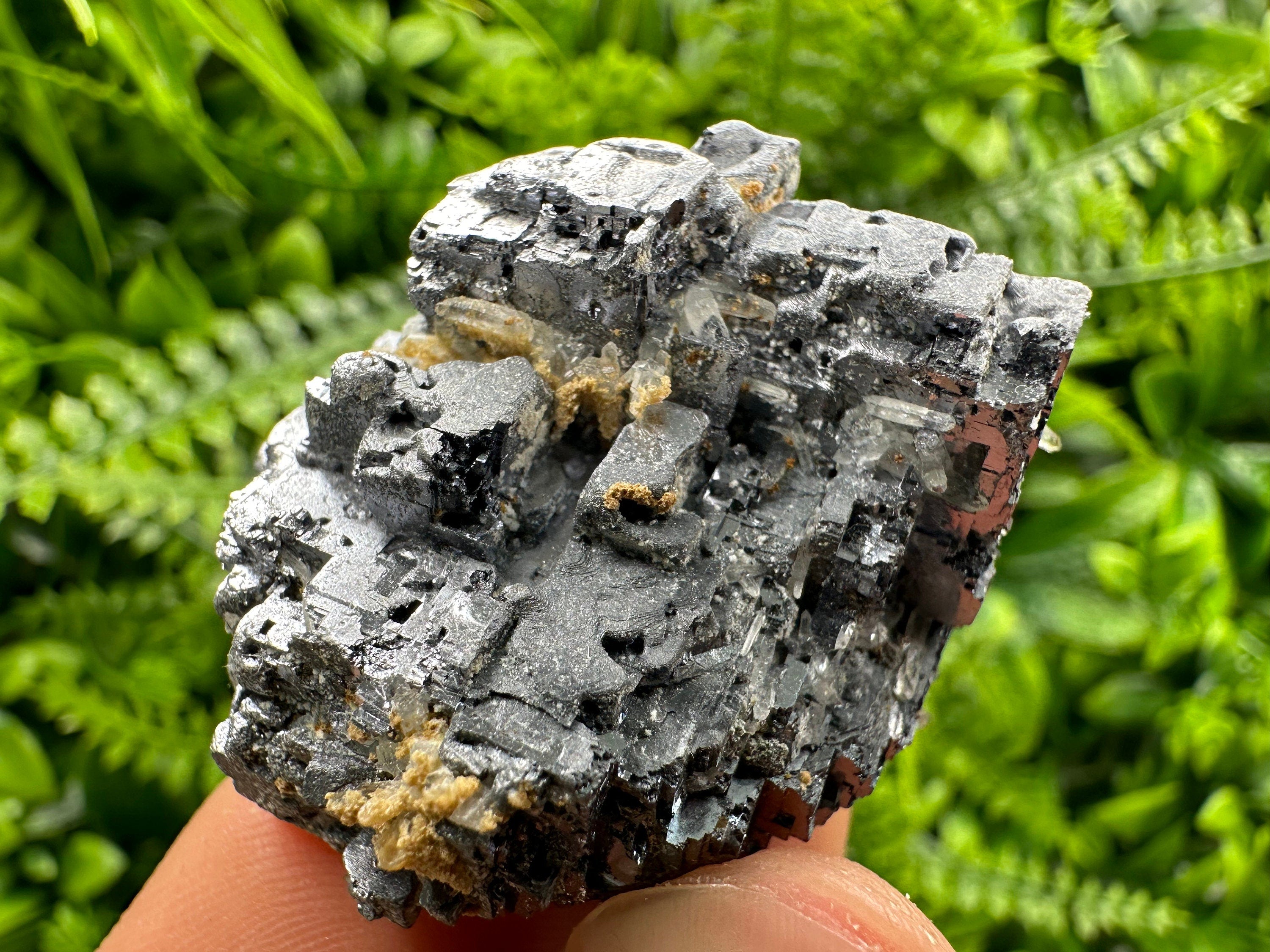 Natural Shiny Galena Cluster, Mineral Specimen, Bulgaria