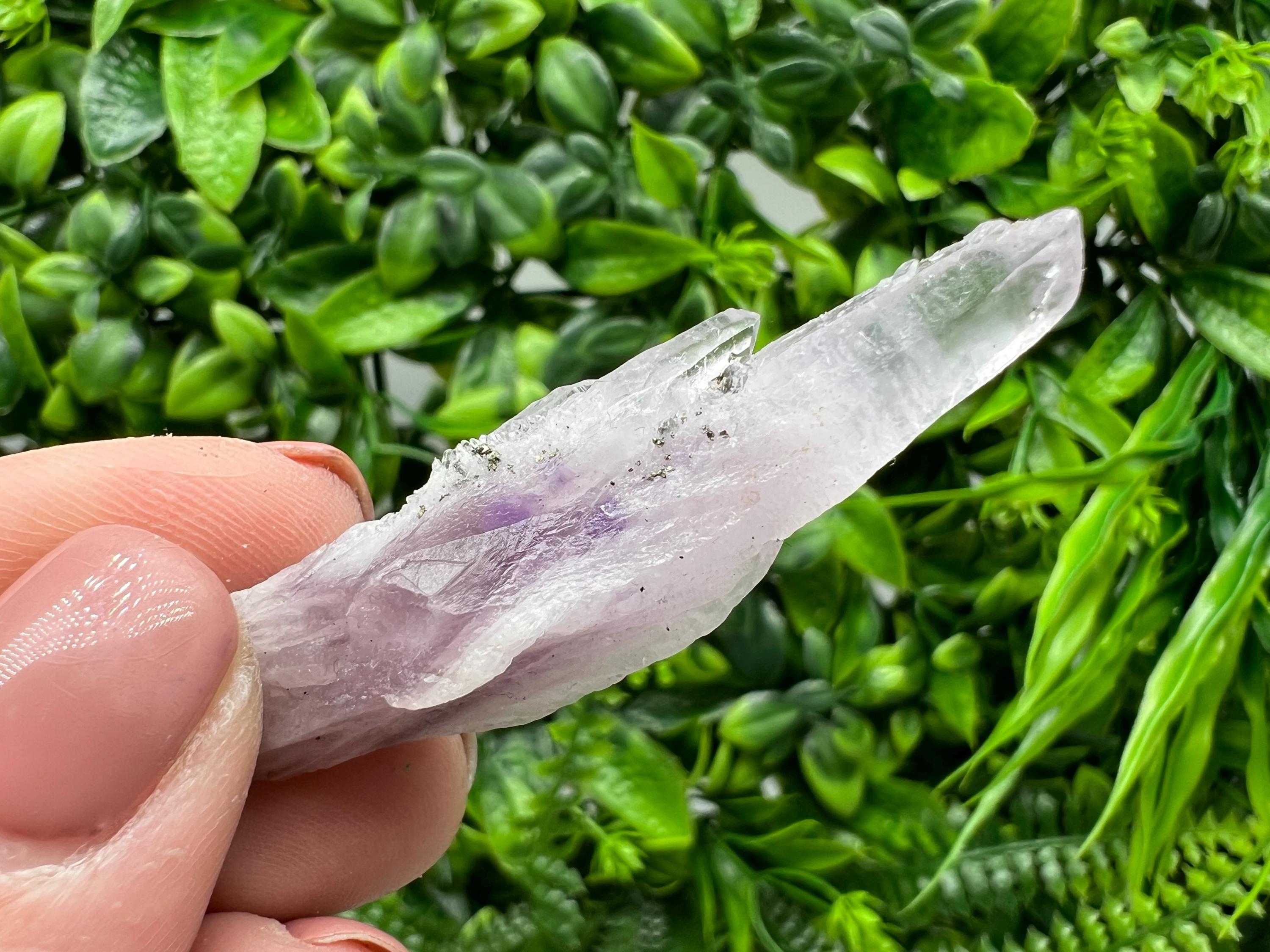 Amethyst Phantom Quartz with Chalcedony and Chlorite Inclusions