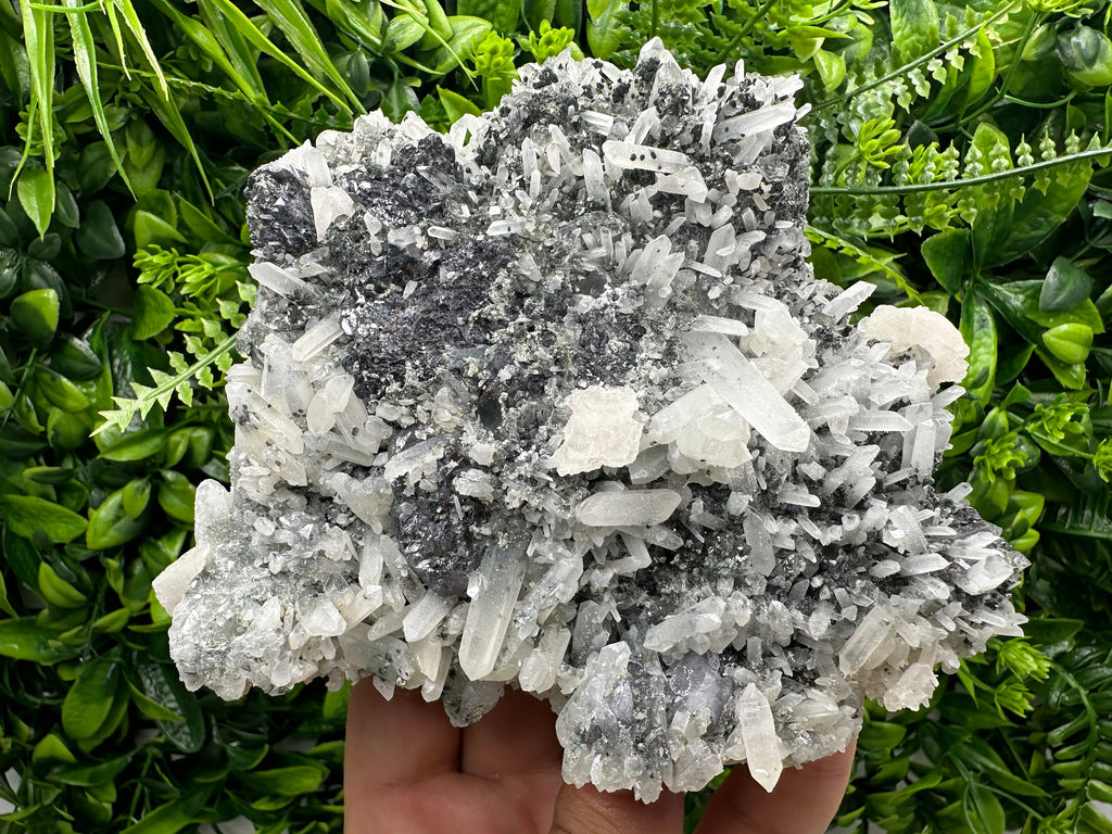 Sphalerite Calcite on Quartz, Borieva Mine Mineral Specimen