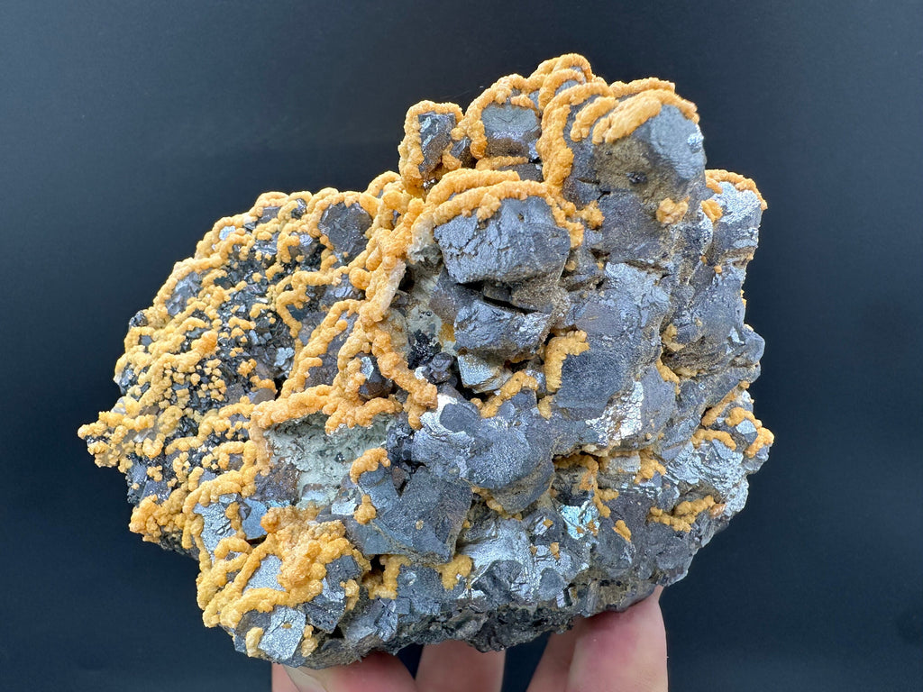 Calcite Dolomite on Galena Sphalerite: Bulgaria Crystal Souvenir