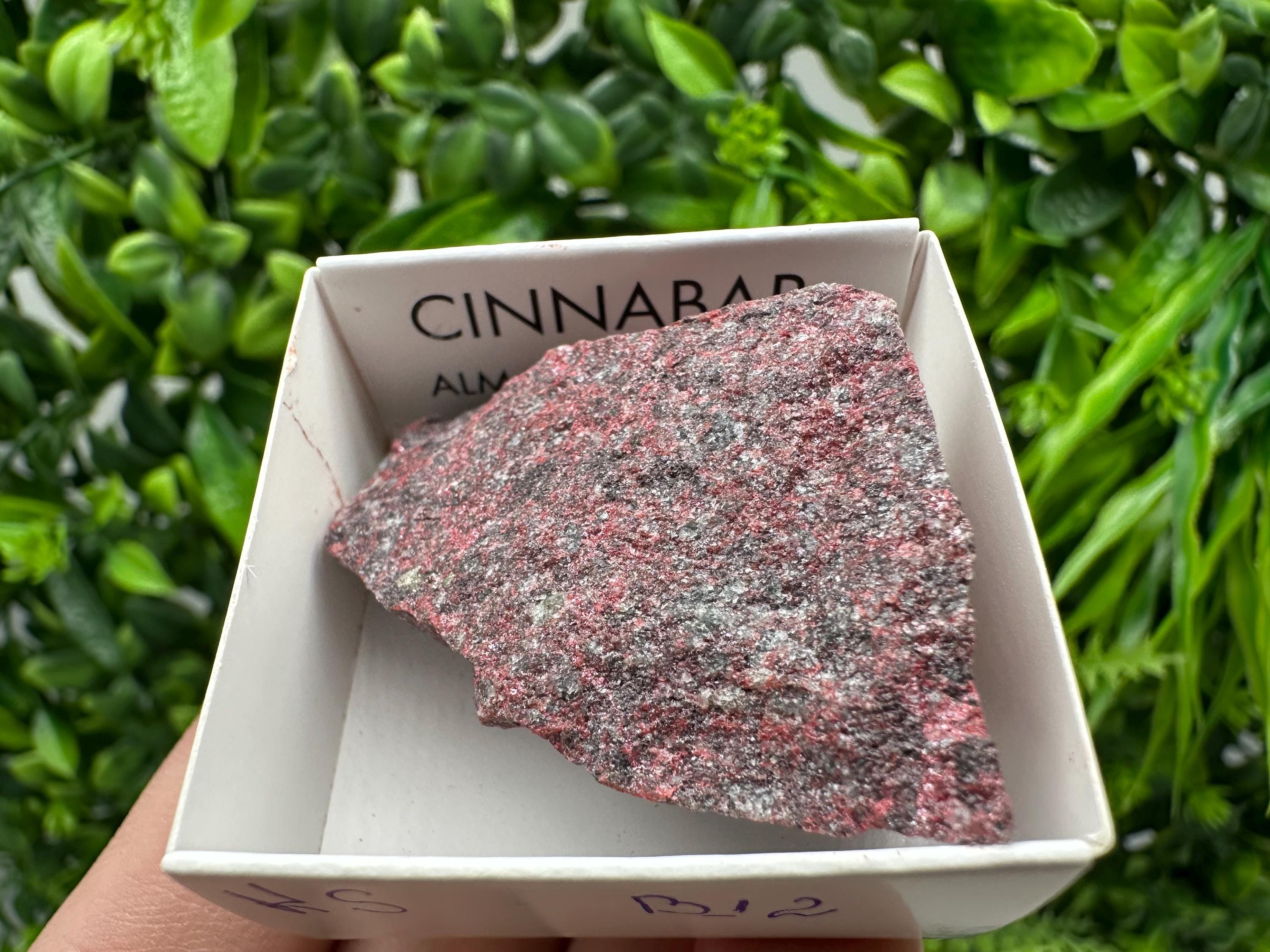 Red Cinnabar Crystal Mineral Specimen: Almaden Mines, Spain (4.5/3 cm