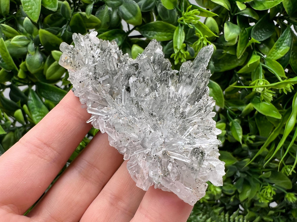 Green Quartz Crystal Specimen: Chlorite & Sphalerite Inclusions, Madan Bulgaria