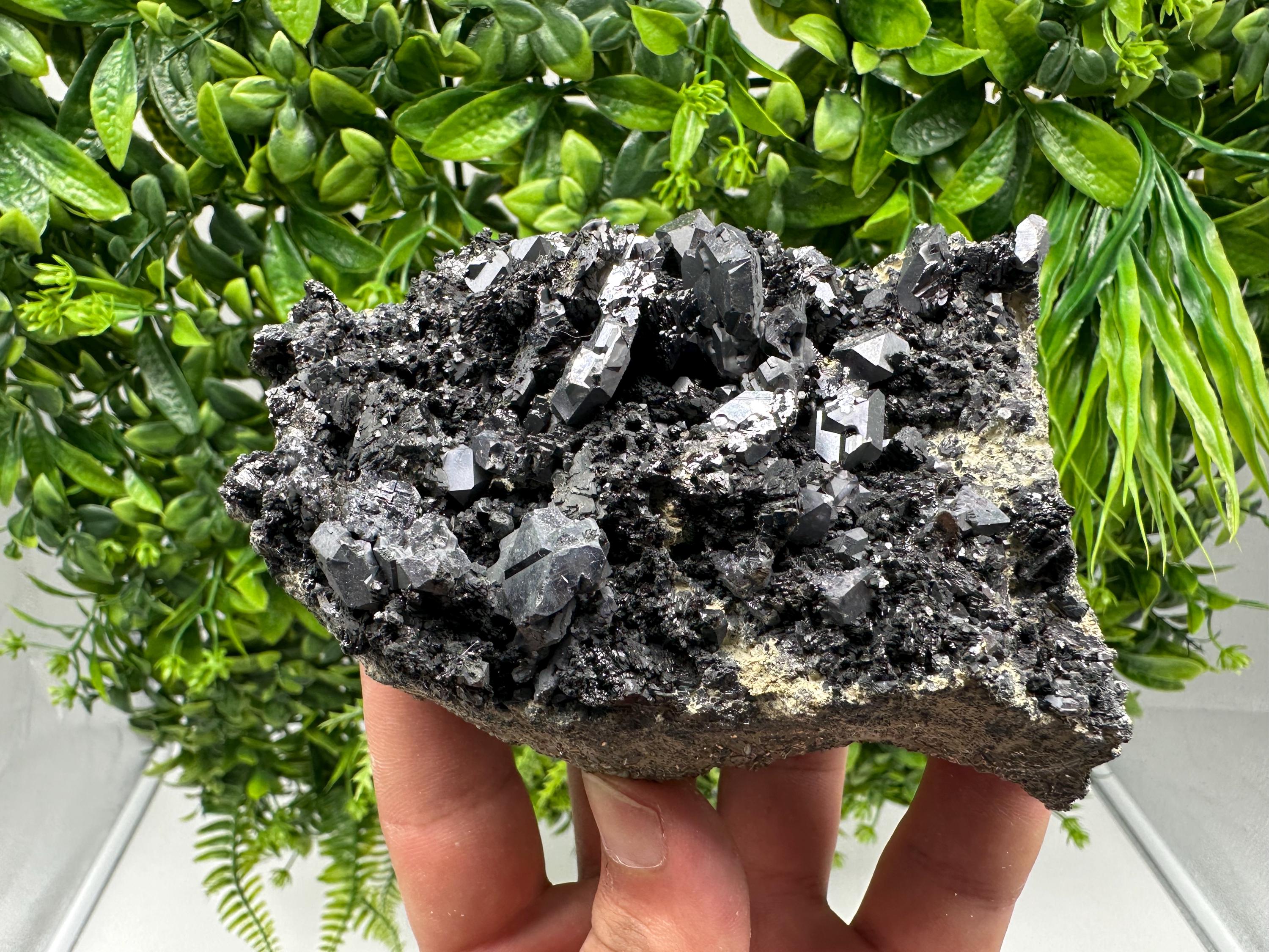 Galena Spinel on Sphalerite, Borieva Mine Mineral Specimen, Bulgaria