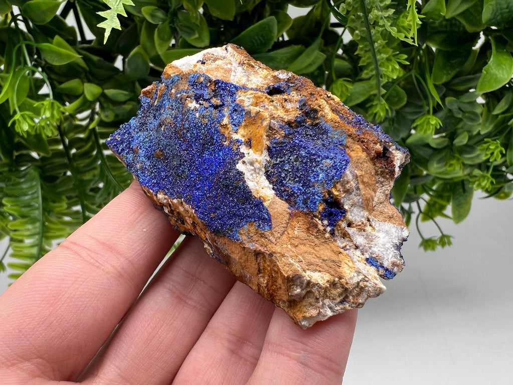 Azurite Malachite Mineral Specimen: Moroccan Blue-Green Crystal, Collector Stone