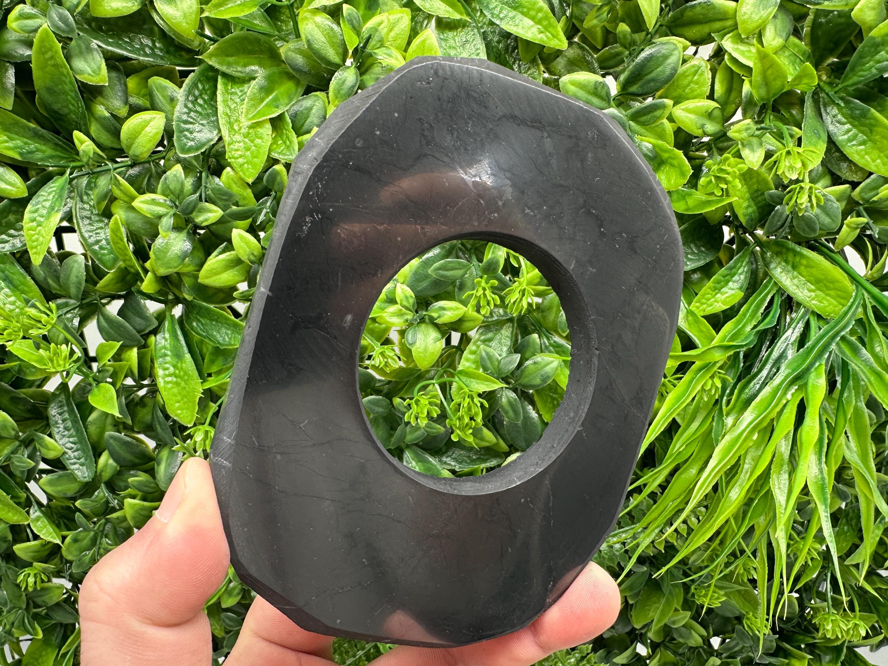 Large 15cm Shungite Sphere: Polished EMF Protection Crystal