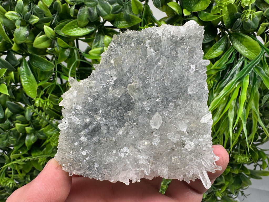 Chlorite Quartz Cluster: Bulgarian Mineral Specimen, Home Decor Stone