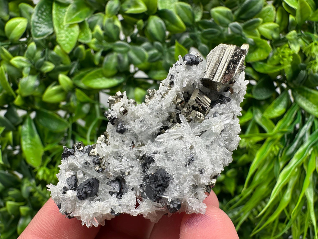 Pyrite Sphalerite Quartz Calcite Mineral Specimen, Madan Bulgaria