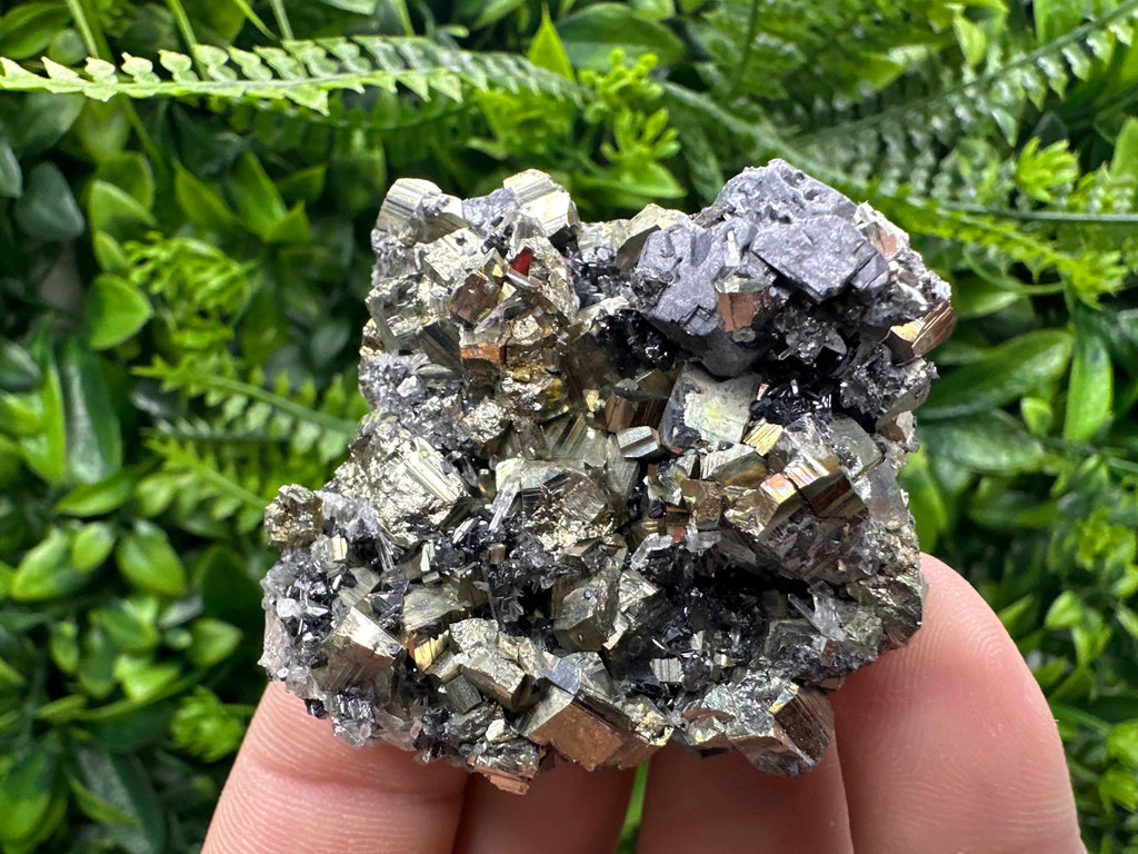 Pyrite on Quartz: Borieva Mine Crystal Home Decor (5/5.5/3cm)