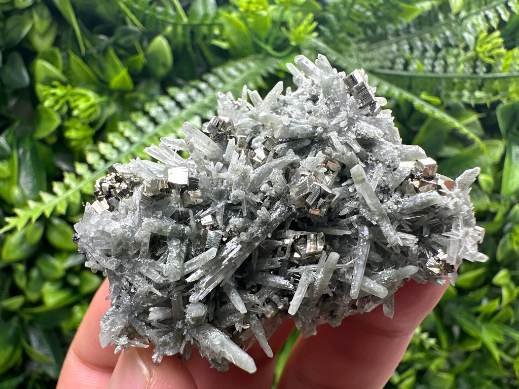Sphalerite Pyrite on Green Quartz, Bulgaria Mineral Specimen