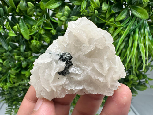 Calcite on Green Quartz, Borieva Mine, Bulgaria