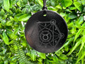 Shungite Taurus Zodiac Pendant Necklace: EMF Protection Healing Stone