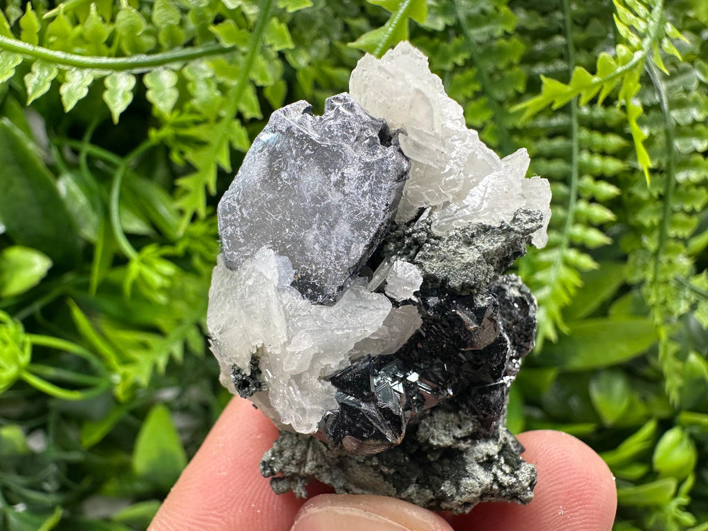 Sphalerite, Galena & Calcite Specimen: Borieva Mine, Bulgaria