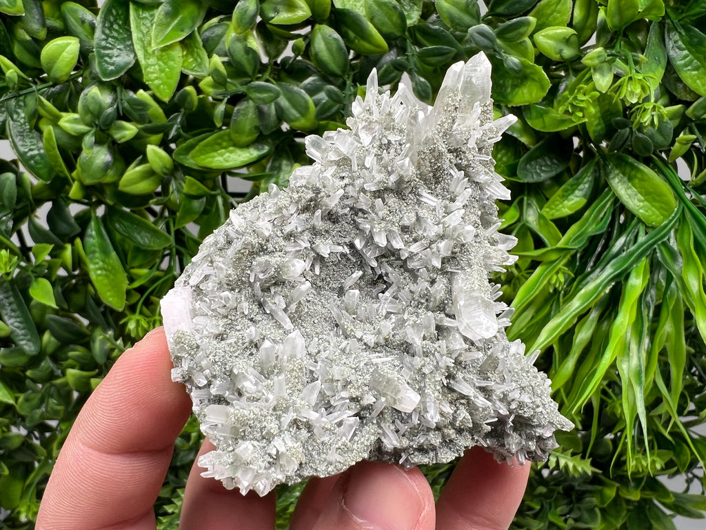 Green Quartz Specimen: Chlorite and Sphalerite Inclusions, Madan Bulgaria