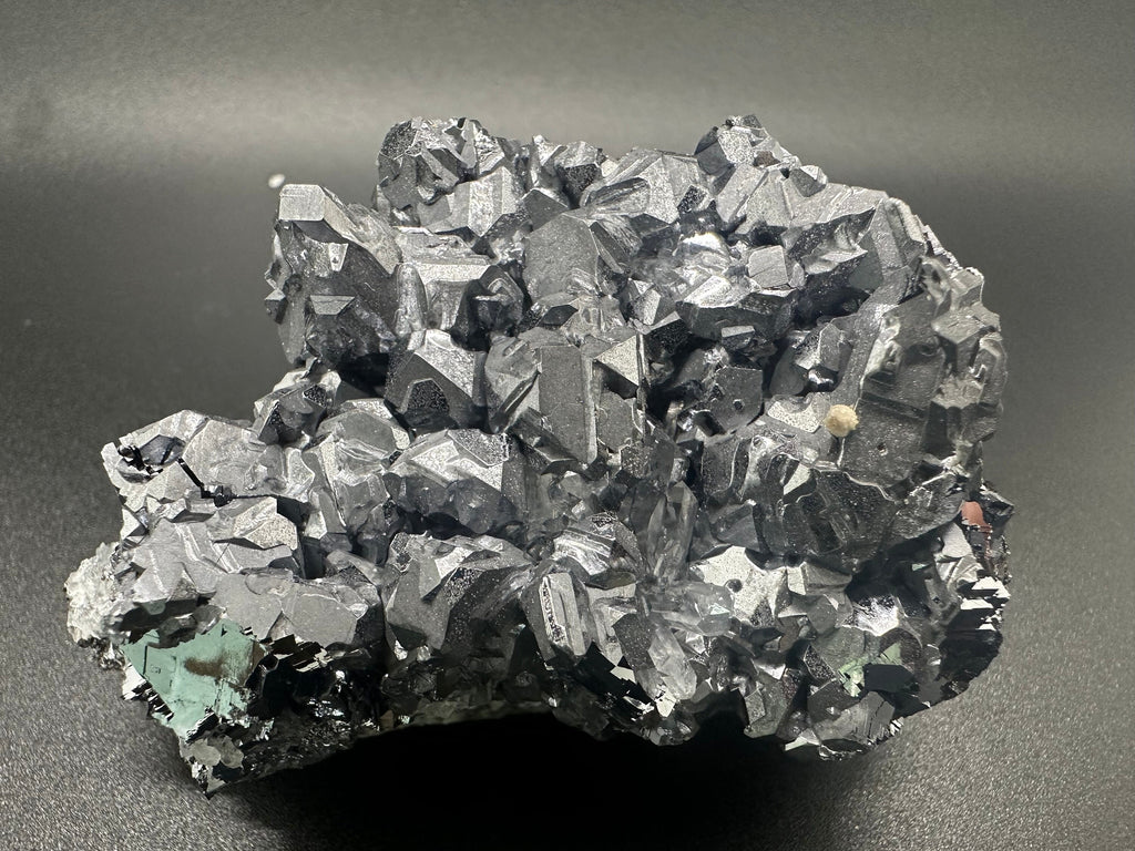 Galena Spinel Twinning with Quartz, Natural Mineral Specimen
