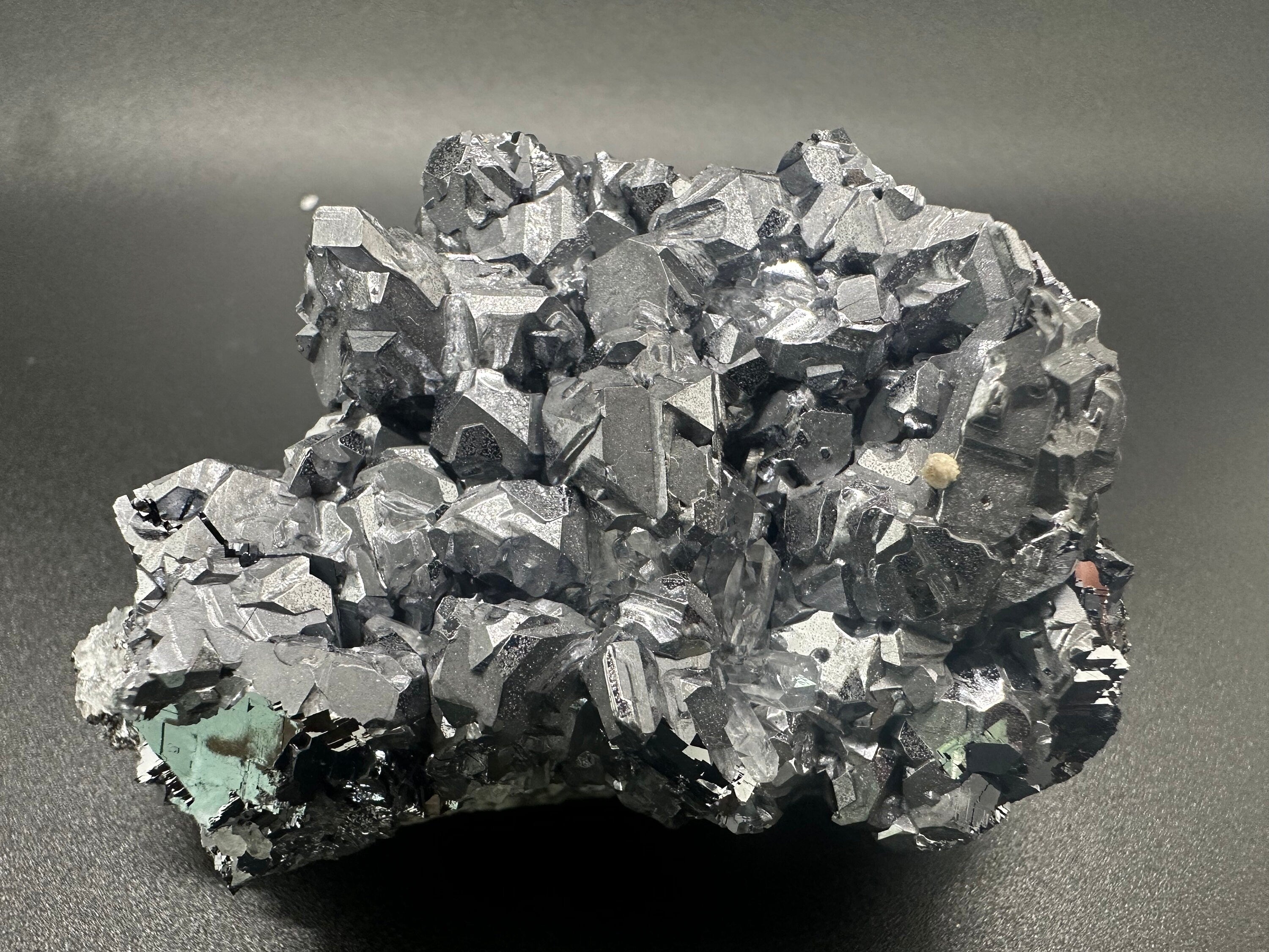 Galena Spinel Twinning with Quartz, Natural Mineral Specimen