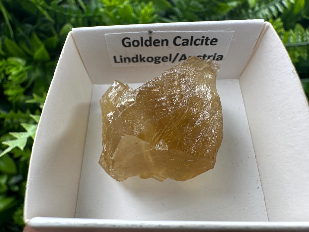 Raw Honey Calcite Crystal: Rough Golden Calcite Stone (3/3/2.5cm)