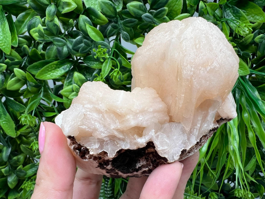 Apophyllite Stilbite Chalcedony Specimen: India Minerals Crystal, 360 grams