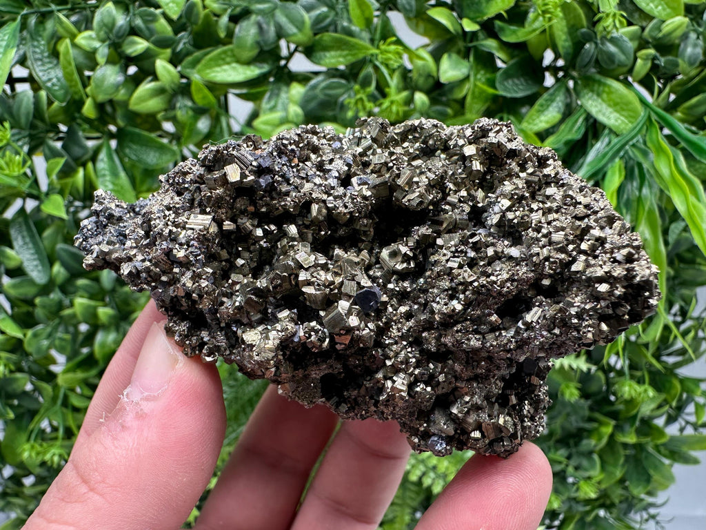 Rainbow Pyrite with Calcite, Natural Mineral Souvenir, Bulgaria