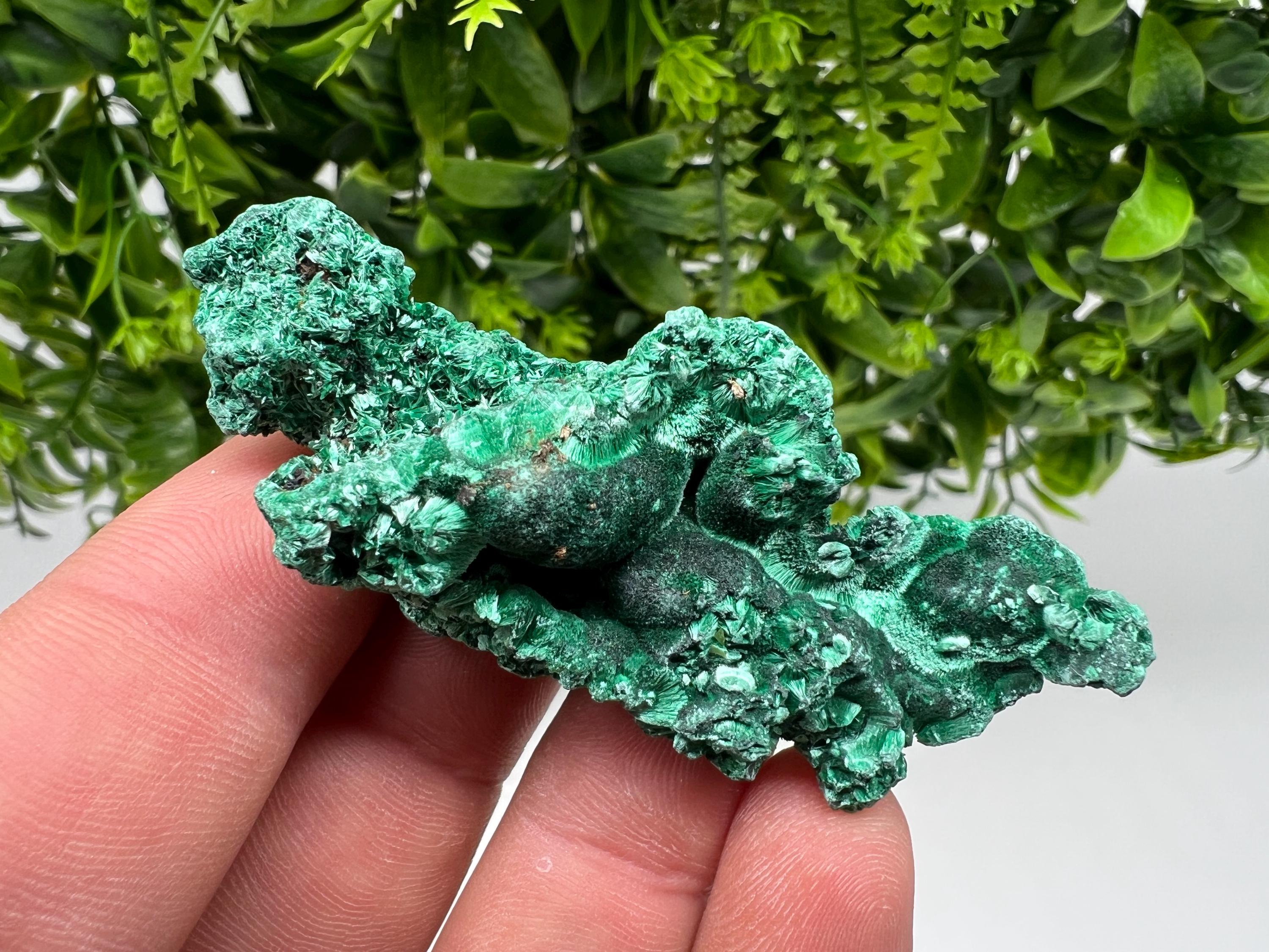 Polished Green Malachite Crystal, Congo Mineral Specimen