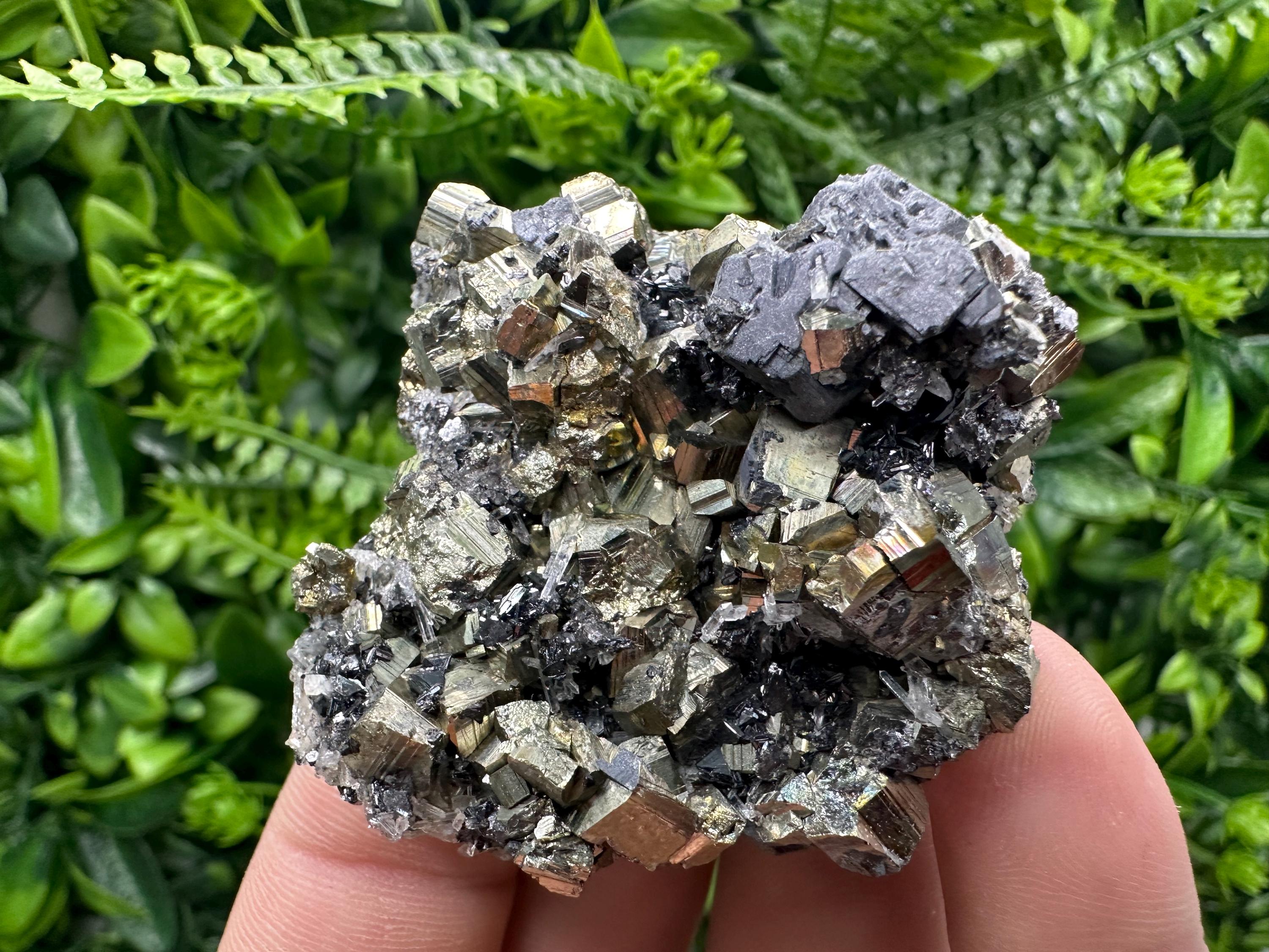 Pyrite on Quartz: Borieva Mine Crystal Home Decor (5/5.5/3cm)