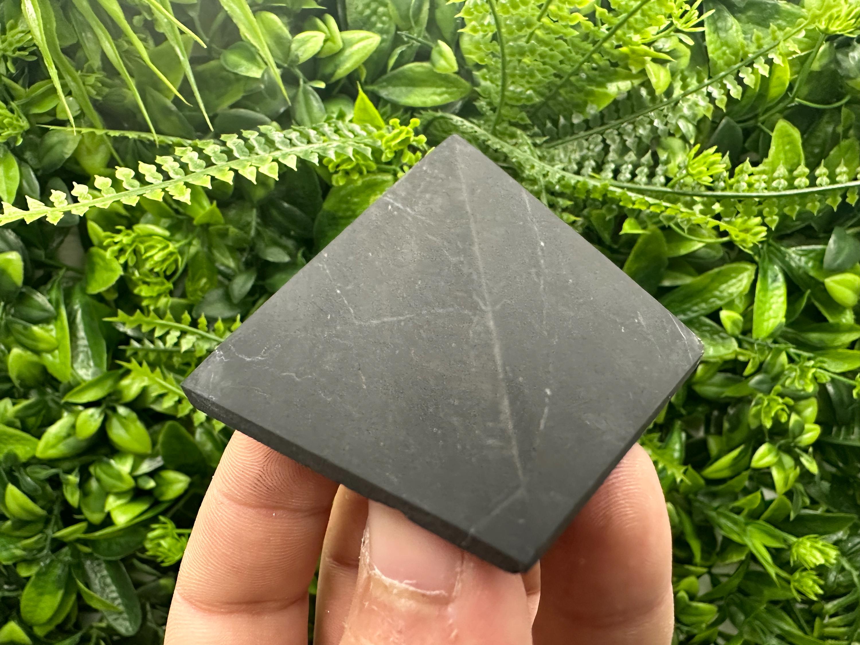 Shungite Pyramid (5cm): EMF & 5G Protection, Healing Crystal