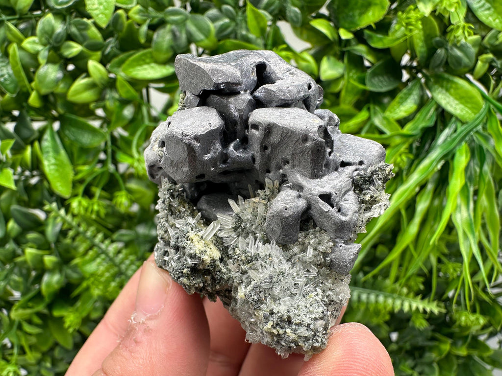 Wonderful shiny Galena on Quartz from Borieva mine,Bulgaria natural mineral,collection specimen,rare ceystal,gift,home decor stone,collect