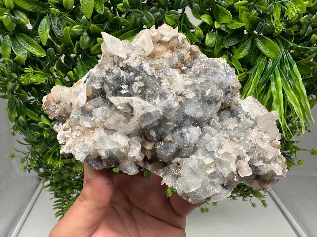 Calcite on Chalcedony Mineral Specimen, Krushev dol Bulgaria