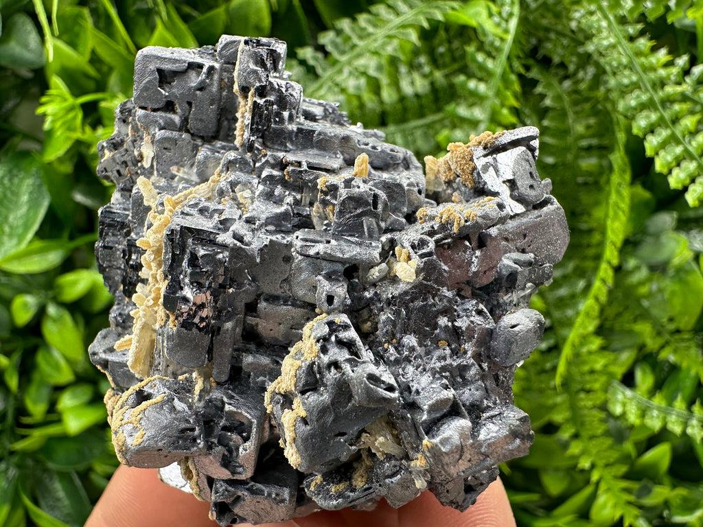 Rare Skeleton Galena Cluster: Natural Crystal Mineral Souvenir