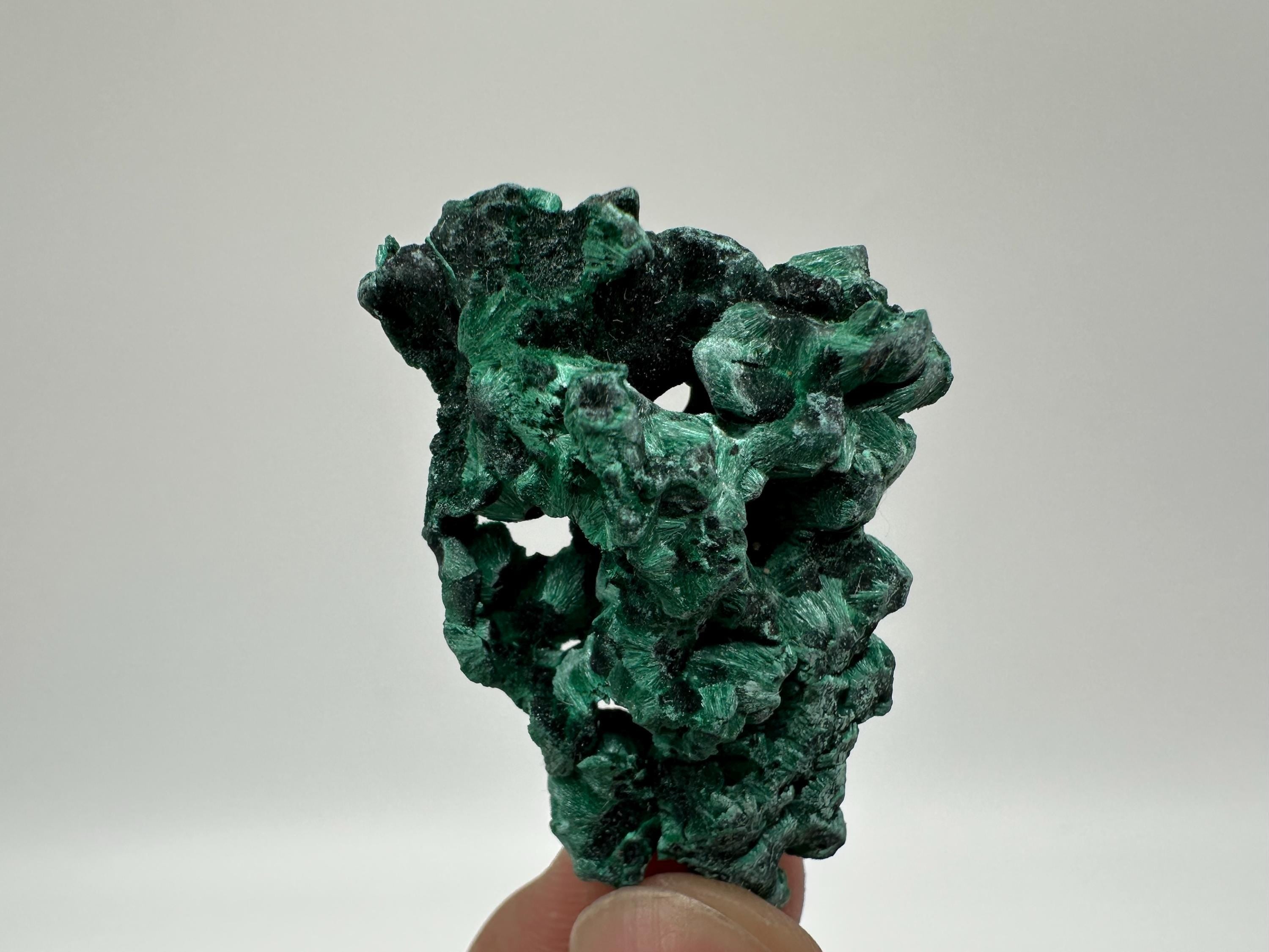 Polished Green Malachite Crystal, Congo Mineral Specimen