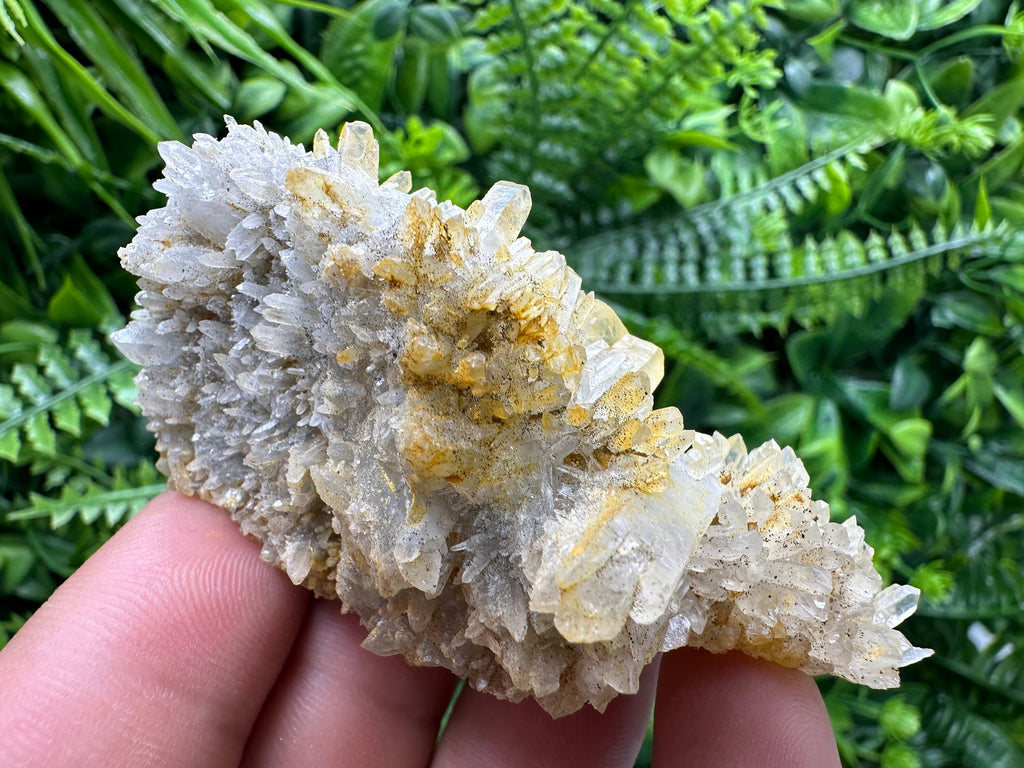 Transparent Quartz Cluster with Mineral Inclusions, Bulgaria