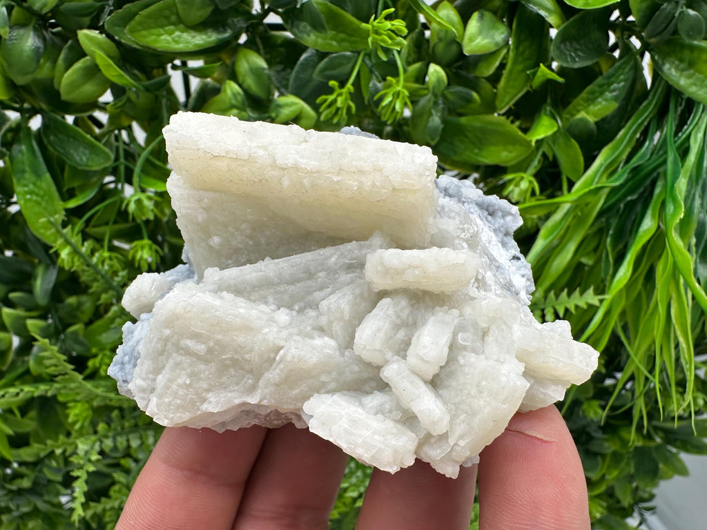 Rare Fluorescent Calcite after Barite on Chalcedony - Androvo Mine, Bulgaria