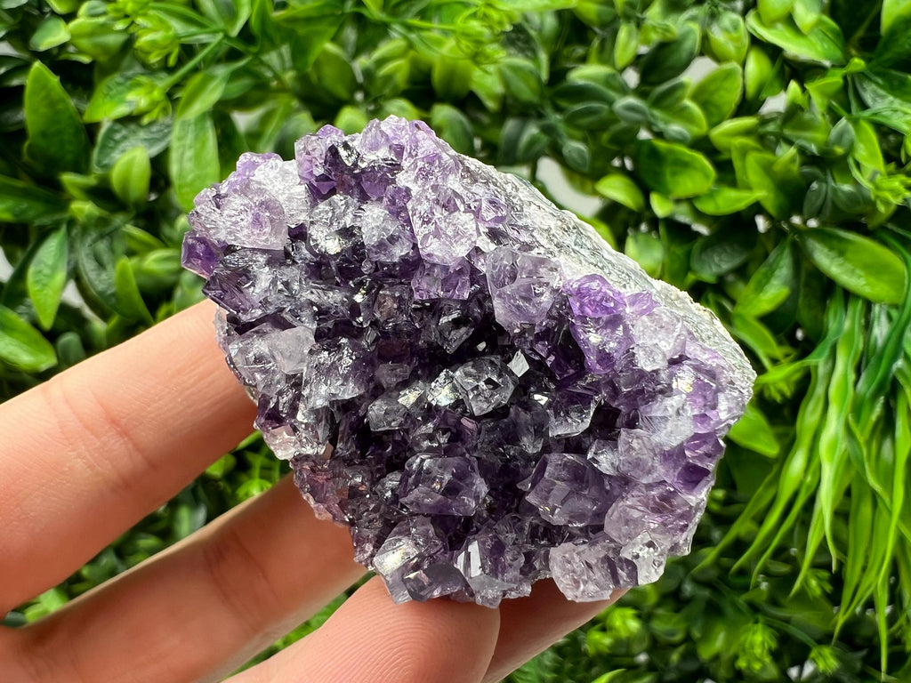 Natural Purple Amethyst Crystal Cluster from Uruguay