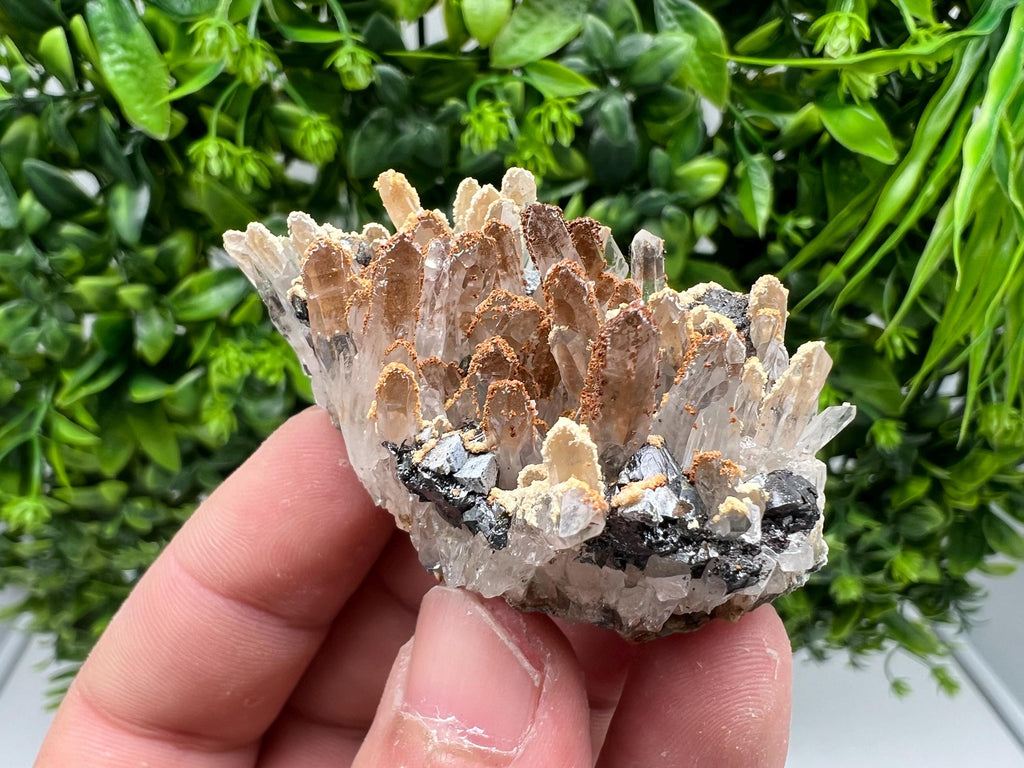 Stunning Quartz covered with iron oxide limonite natural minerals souvenir crystal home decor stone collection minerals September 9th mine