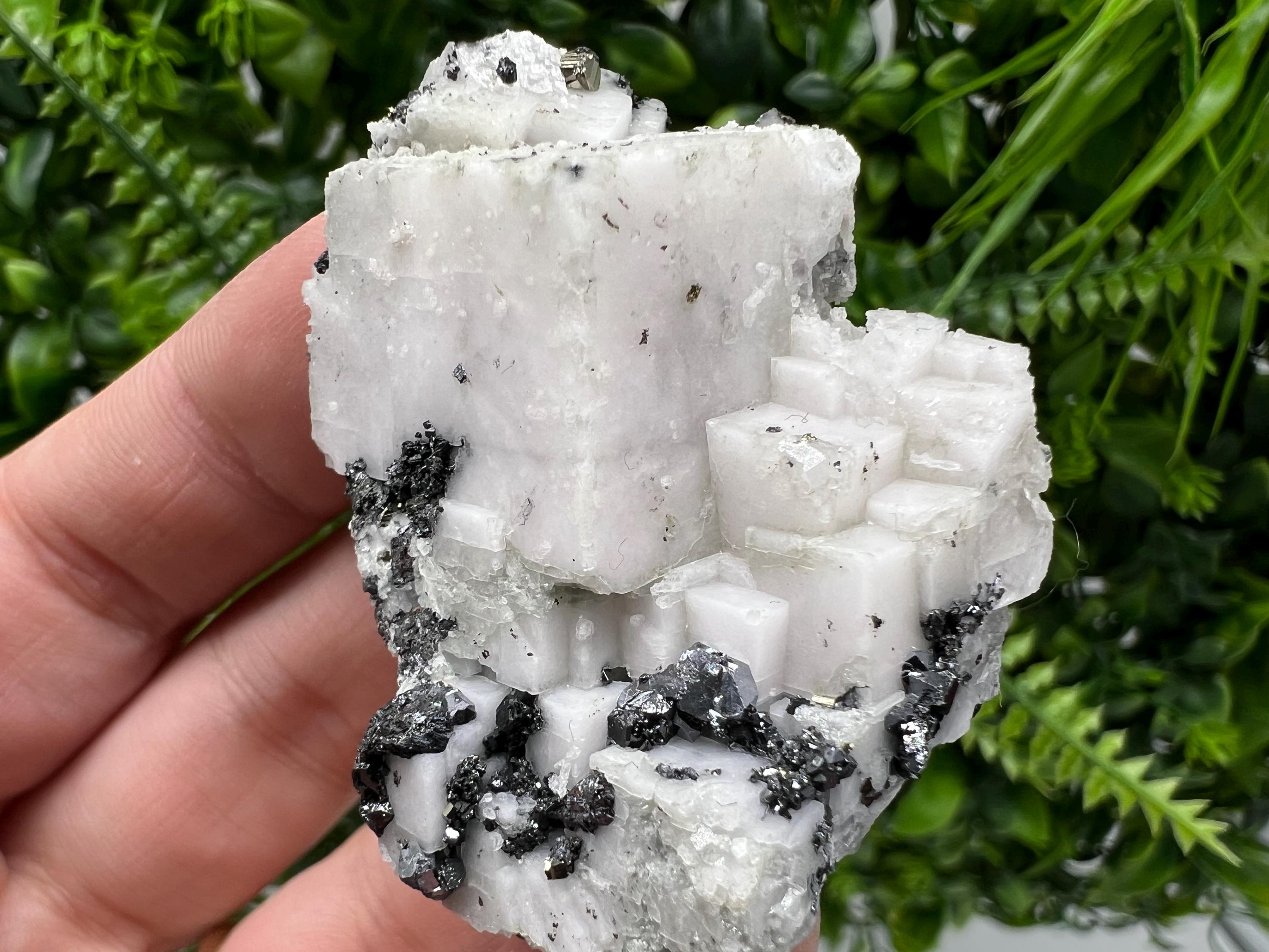 Incredible Mirror Galena on Mangano Calcite from Borieva mine,Bulgaria,natural mineral specimen,home decor stone,rare crystal,geology,gift