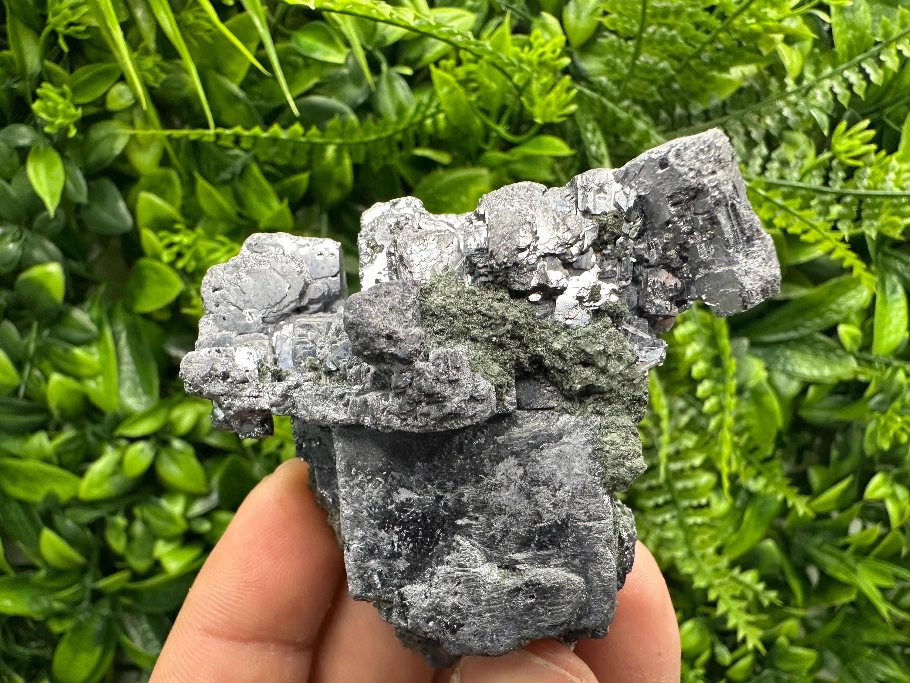 Skeletal Galena Cluster: Natural Mineral Specimen, Home Decor Crystal