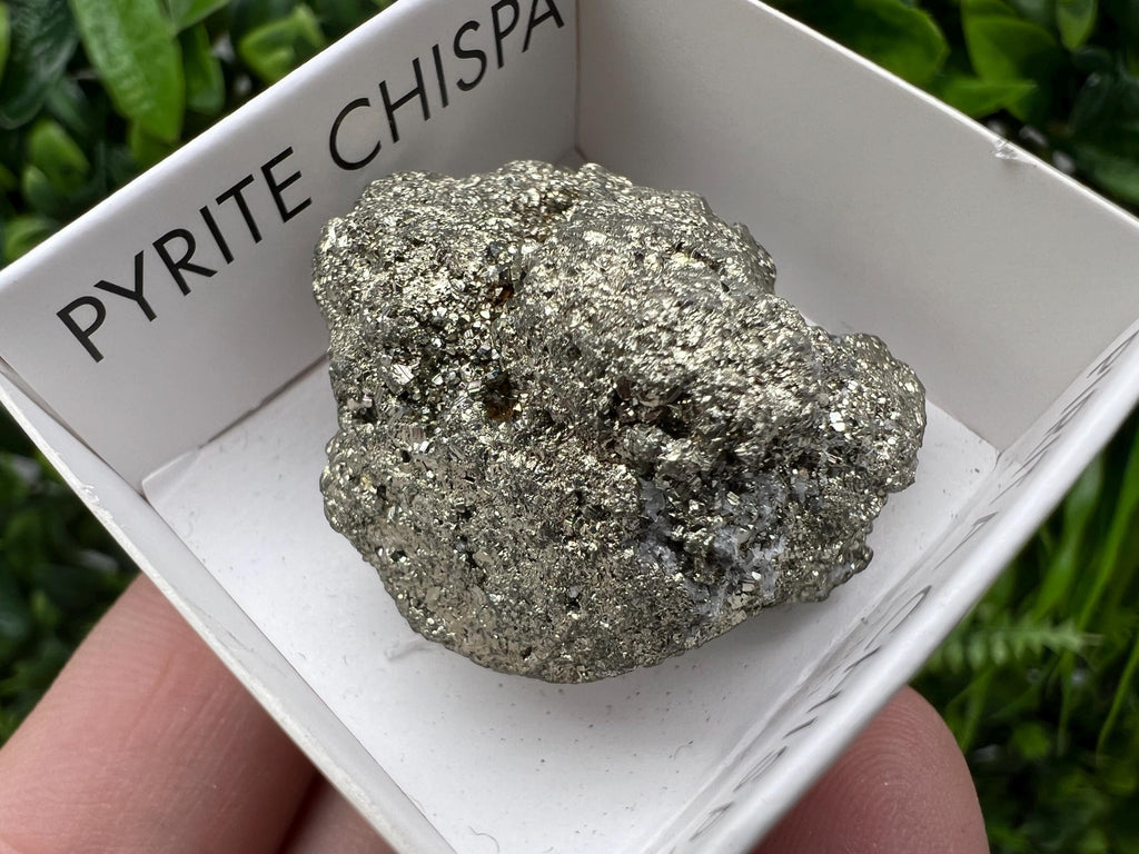 Peruvian Pyrite Cube: Natural Gold Mineral Specimen, Home Decor (3.5/3.5cm