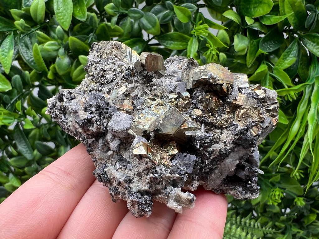 Stunning Pyrite on Quartz,Calcite from Borieva mine,Madan,Bulgaria,natural,collectible mineral specimen,home decor stone,collection crystal