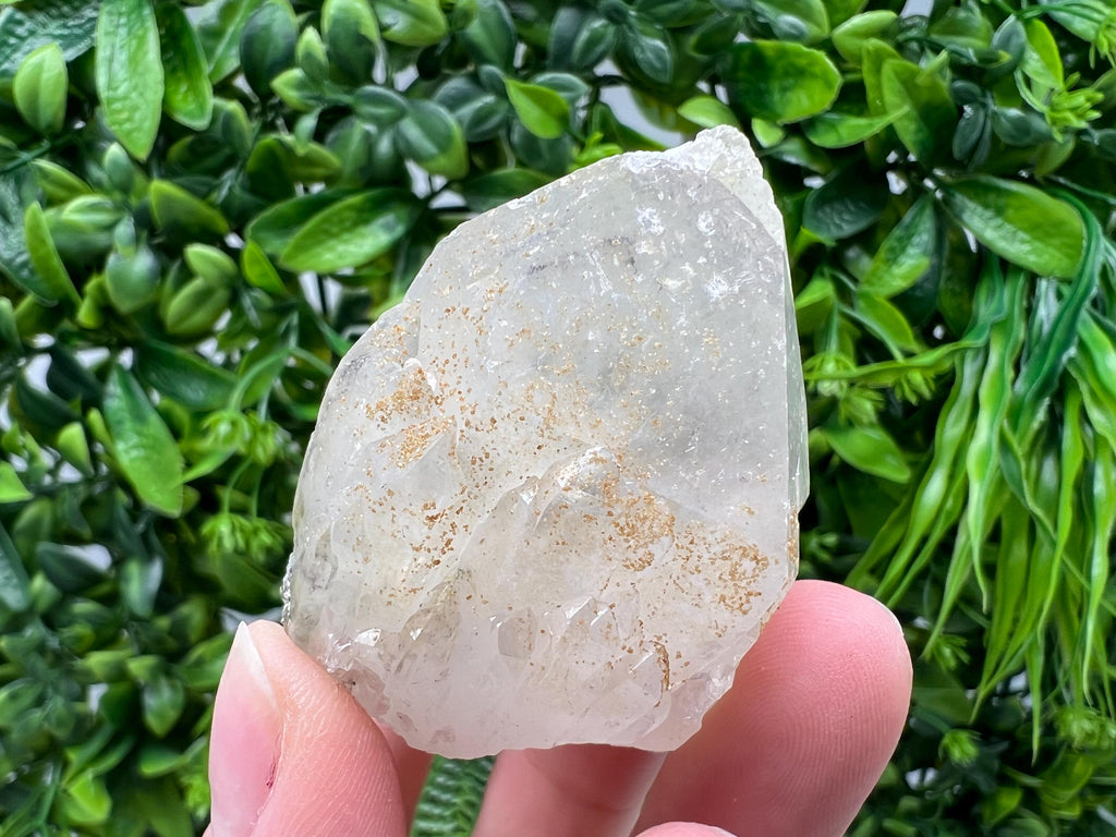 Quartz whit Brown Rhodochrosite from Djurcovo mine,Bulgaria,Quartz,Rhodochrosite cluster,natural mineral,collection crystal,mineral specimen