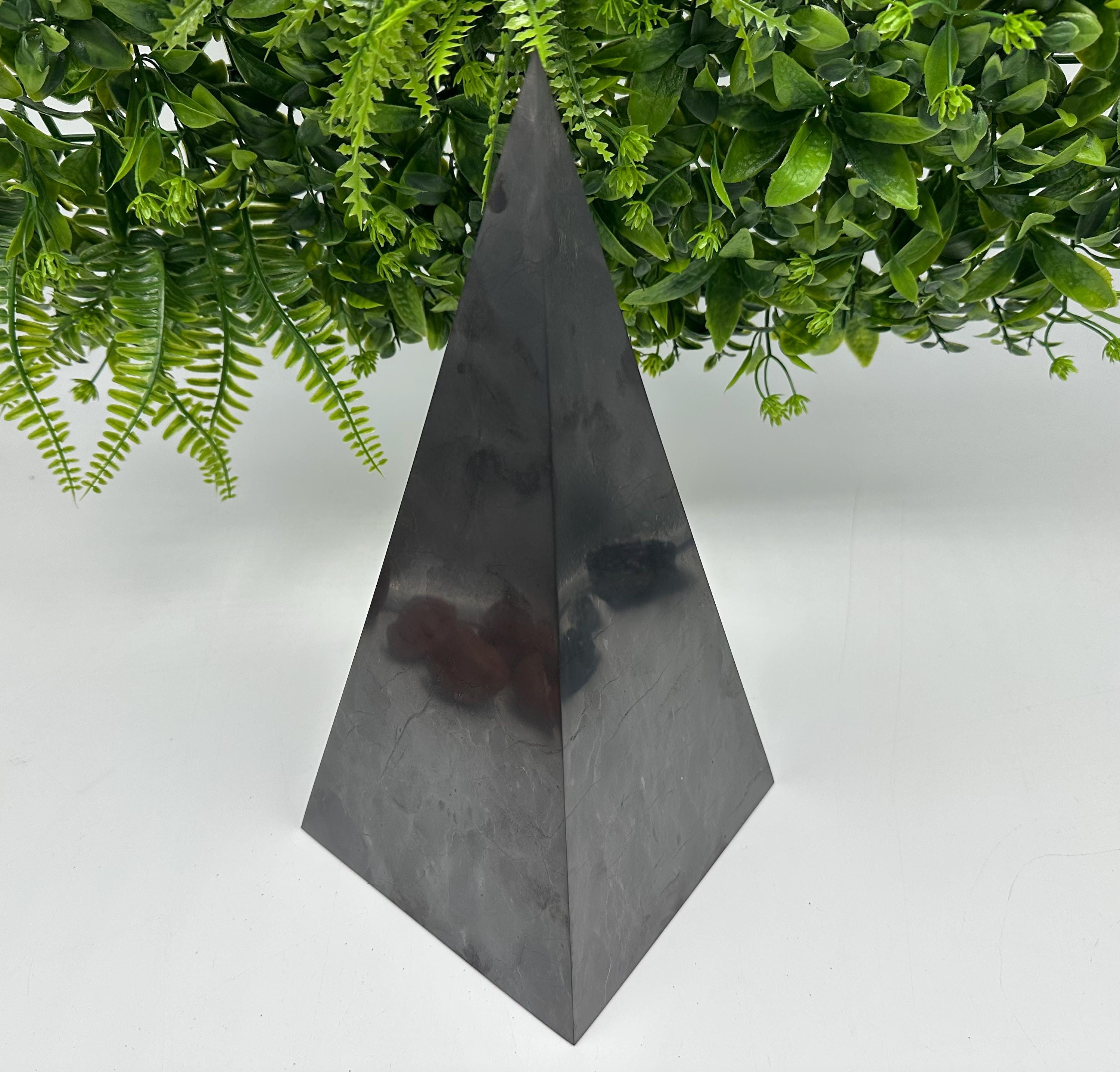 Large Shungite EMF Neutralizer Tower: 5G Protection Crystal Decor (30cm, 5500g