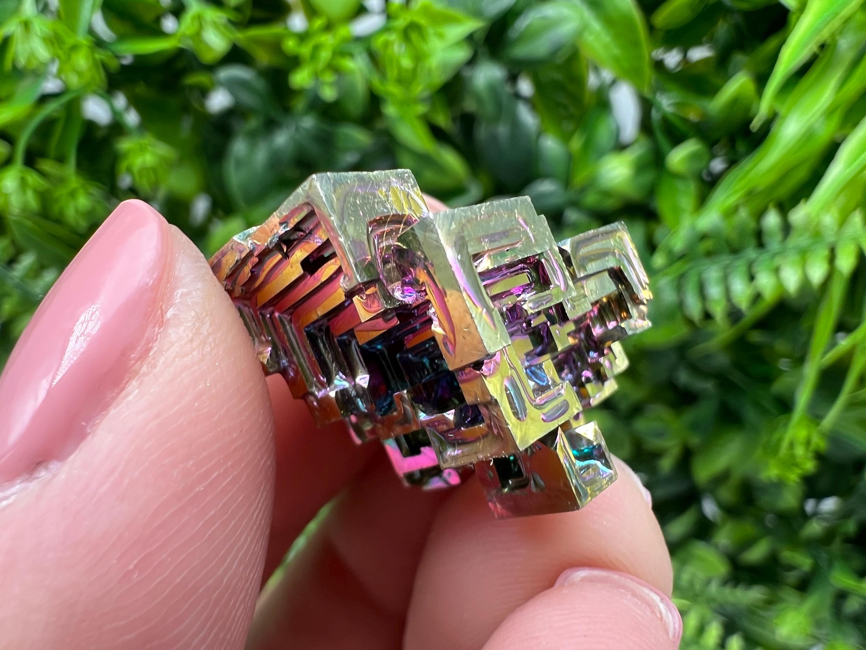 Rainbow Bismuth Crystal: Rare Gemstone Specimen, 16 grams
