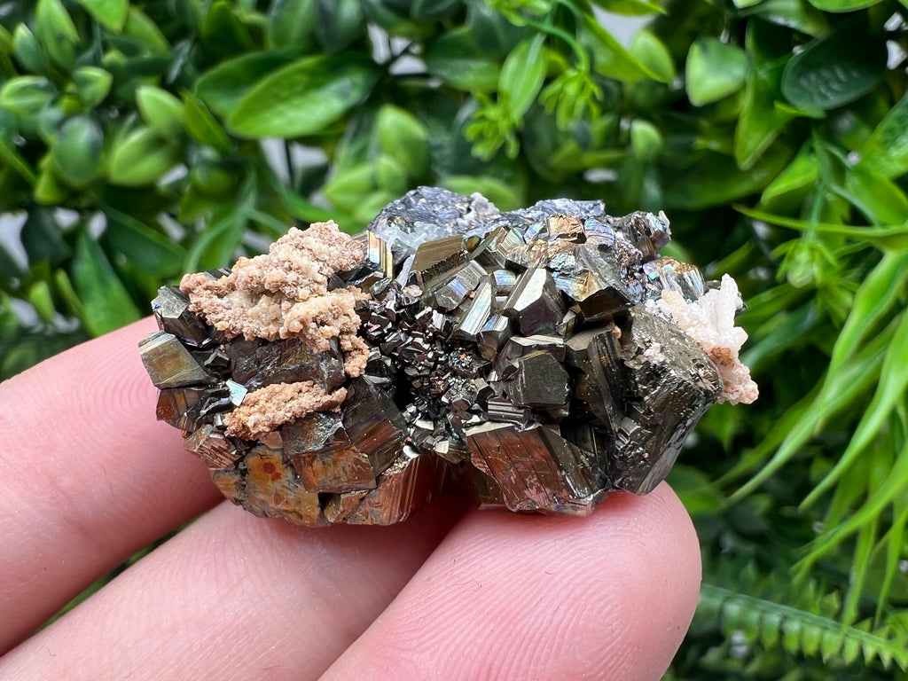 Rainbow Pyrite Siderite Mineral Specimen: Madan Bulgaria Crystal