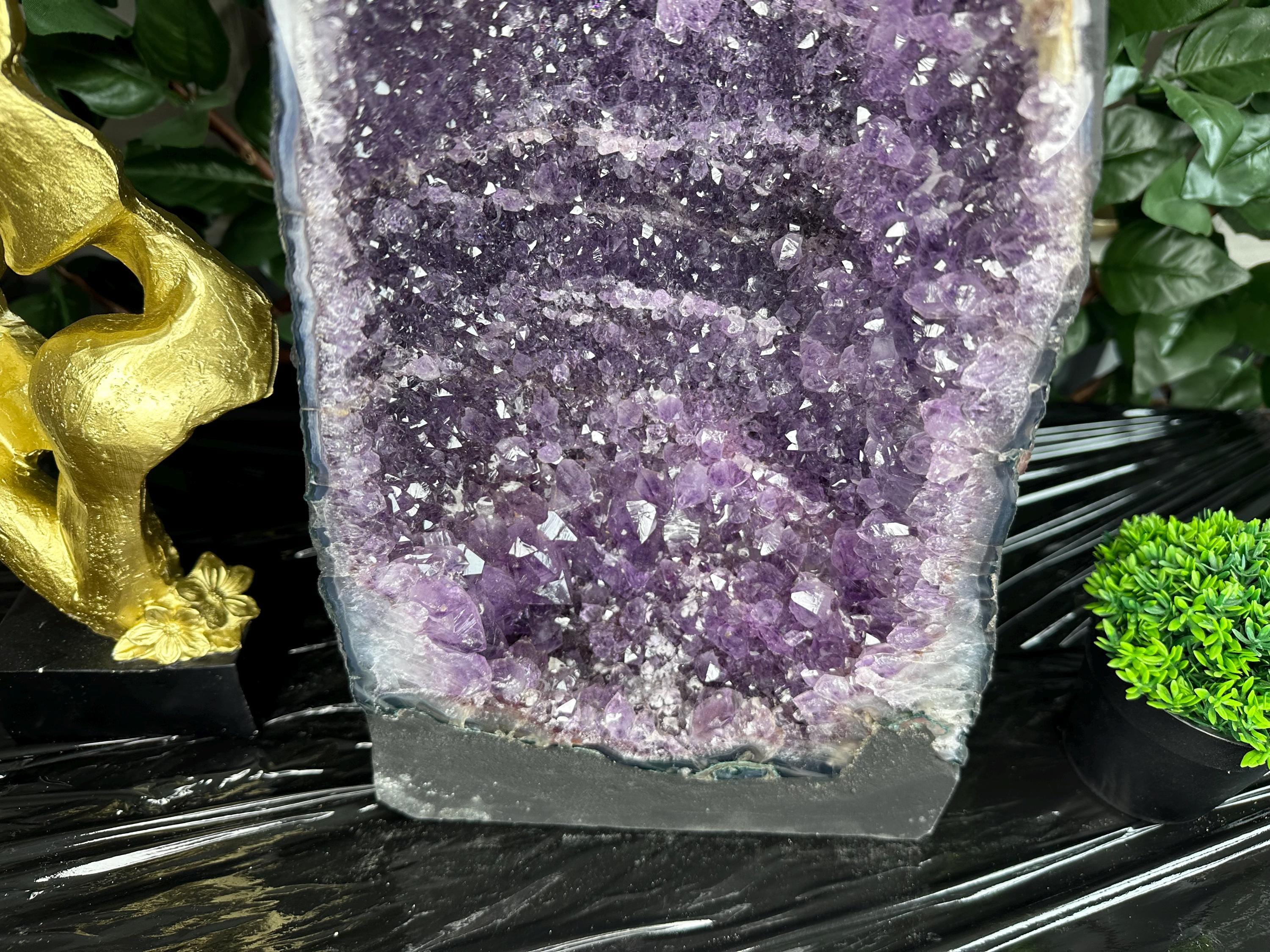 Large Amethyst Geode, Brazil Mineral Specimen, Purple Quartz