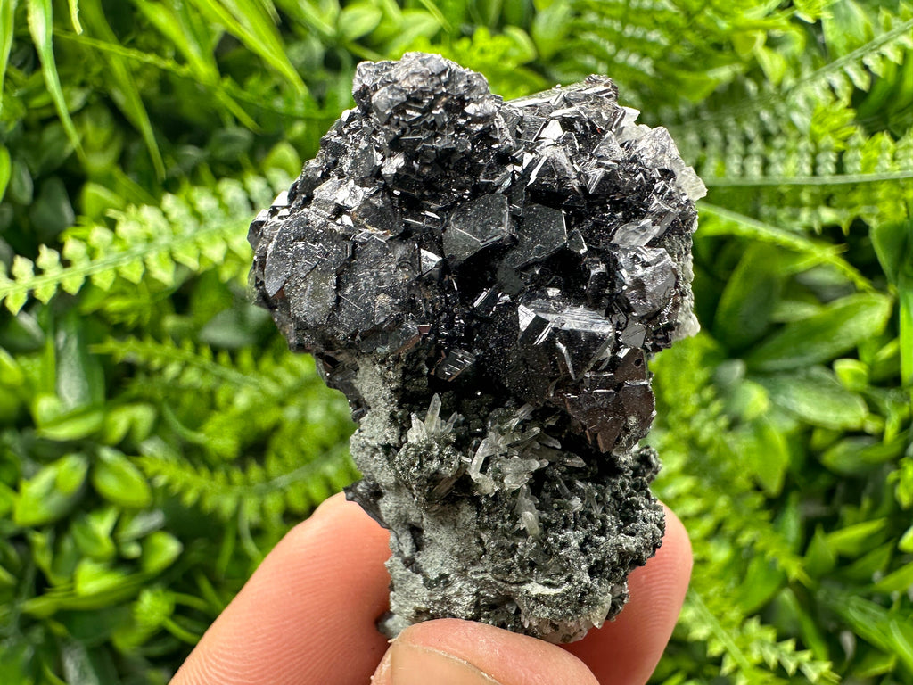 Sphalerite on Quartz: Natural Mineral Specimen, Bulgaria