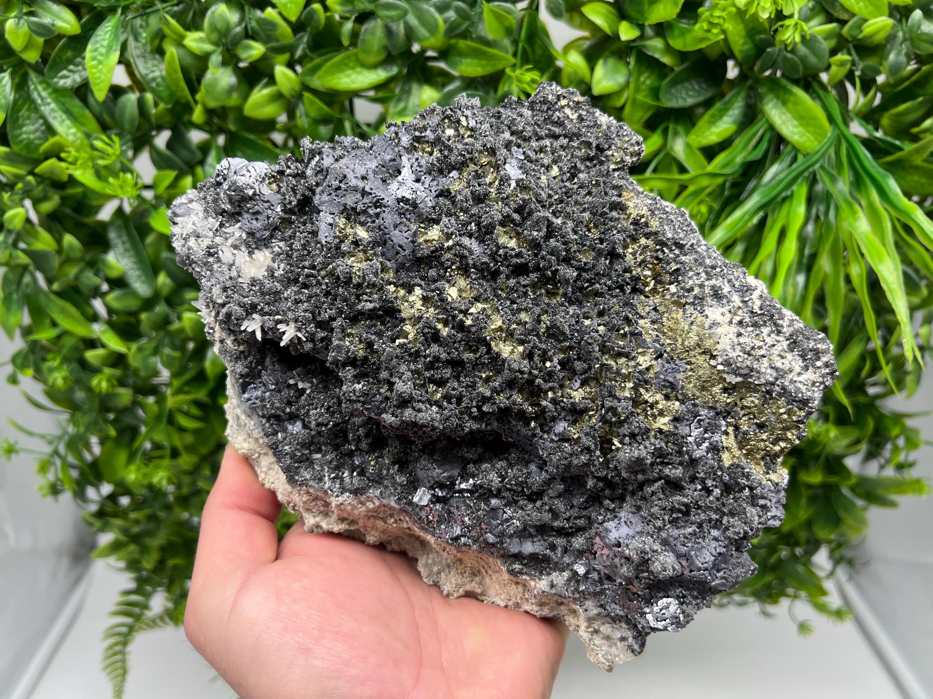 Large Galena Sphalerite Chalcopyrite Quartz Mineral Specimen