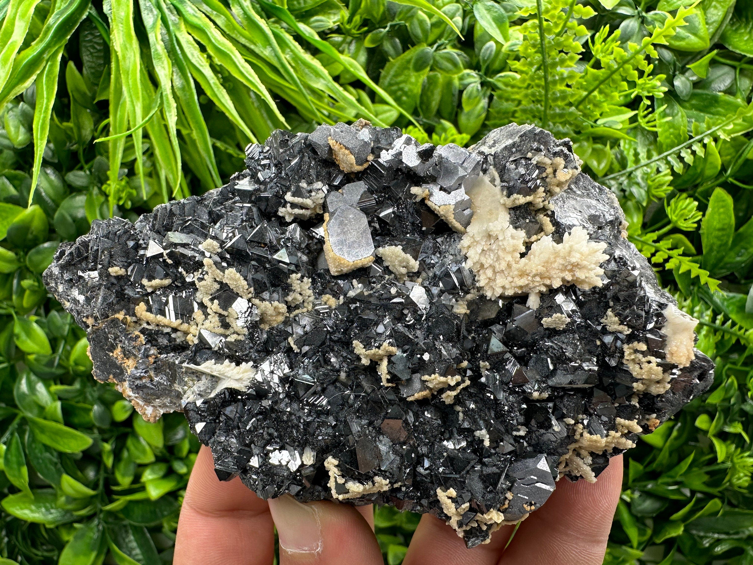 Galena, Calcite, and Sphalerite Mineral Specimen: Borieva Mine, Bulgaria
