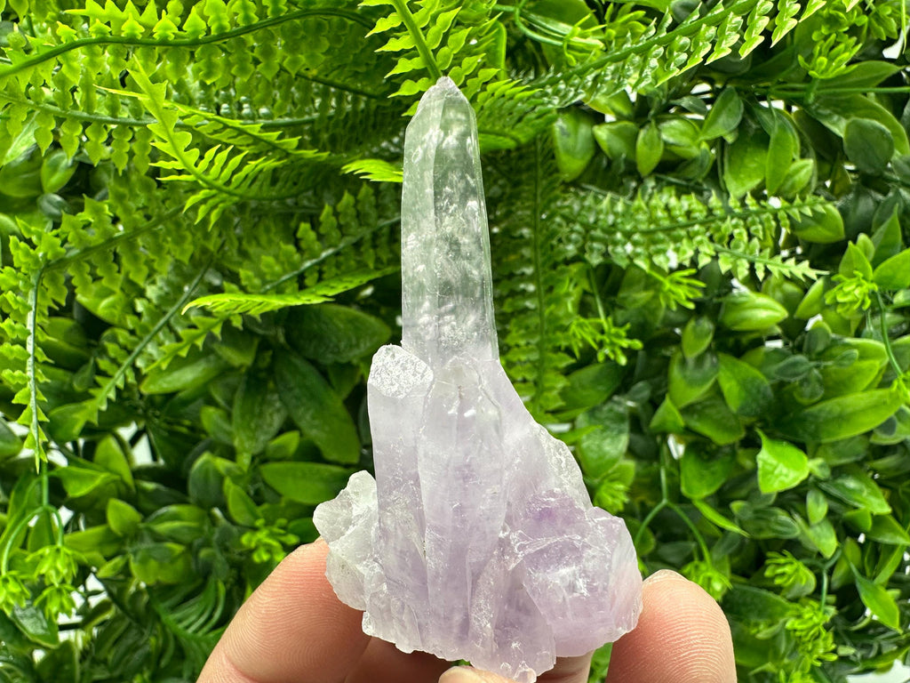 Phantom Amethyst Crystal, Cérusite Mineral Specimen