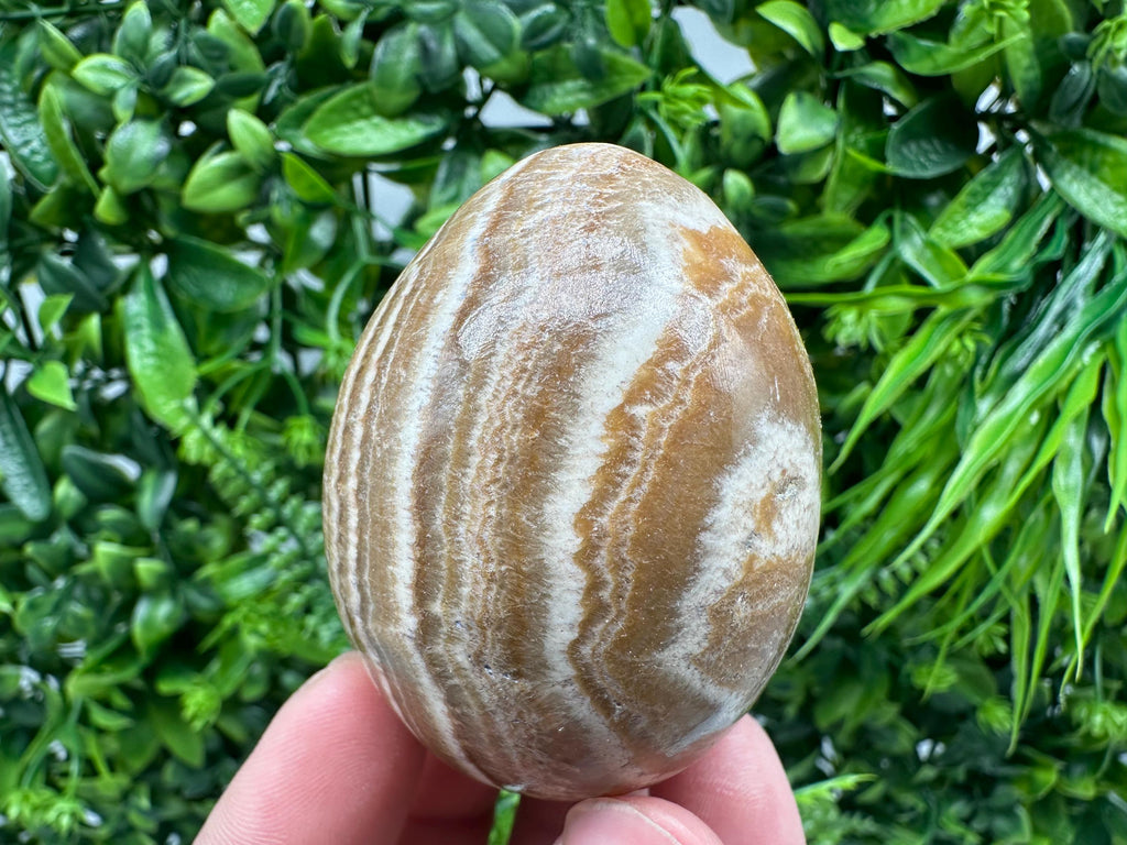 Polished Aragonite Stone Egg: Handmade Home Decor, Healing Crystal