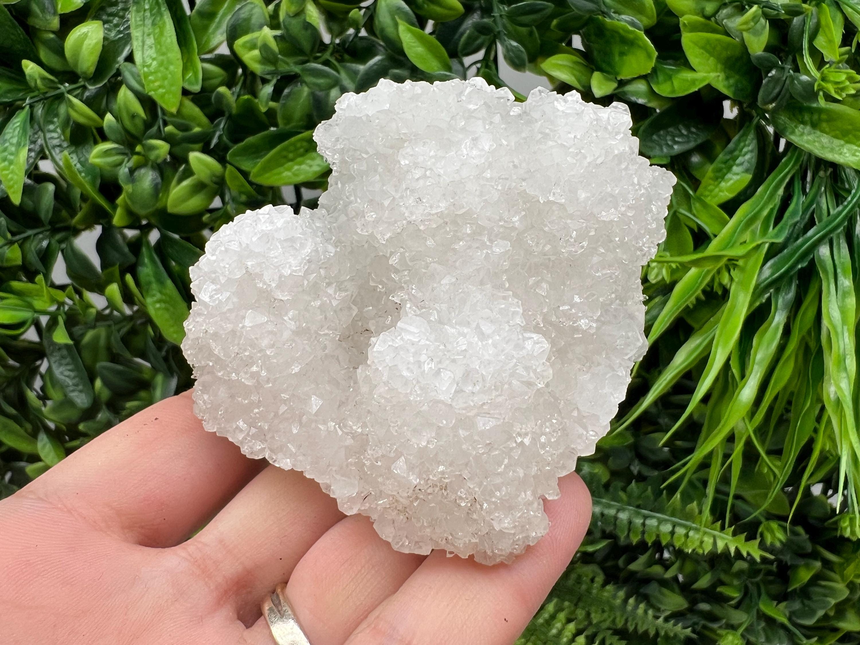 Natural Chalcedony Mineral Specimen: India Crystal, Home Decor