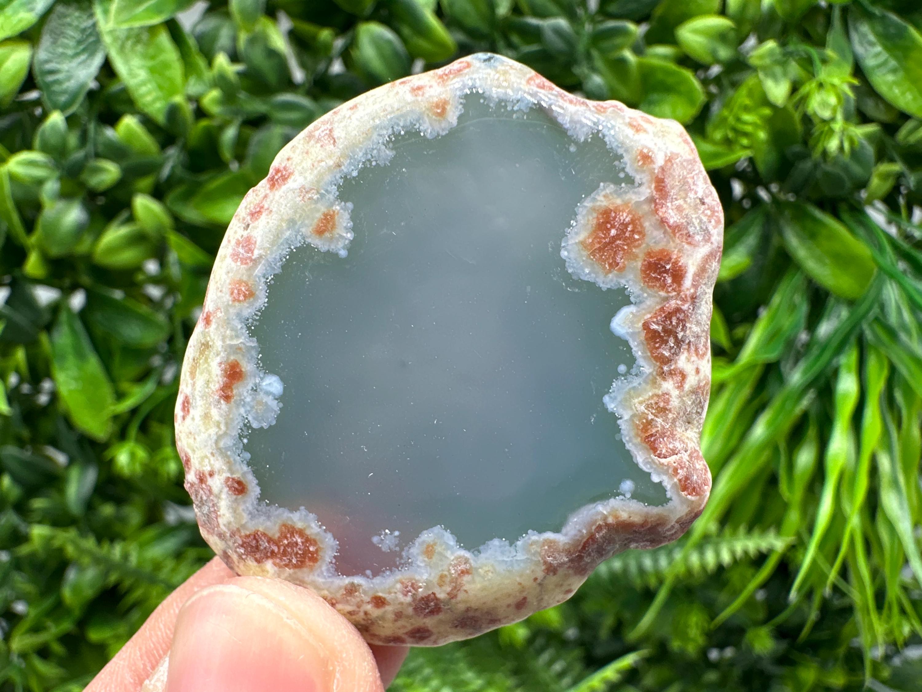 Small Agate Slice: Polished Quartz Crystal Coaster - Spiritual Healing Stone
