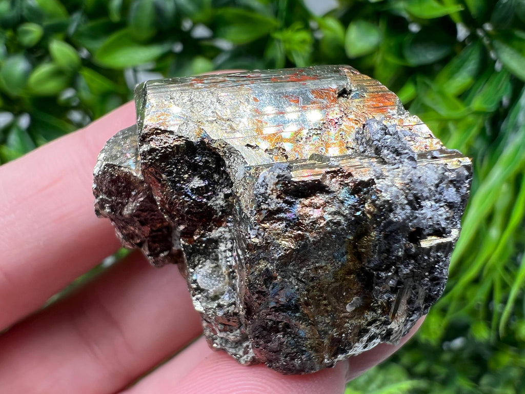 Wonderful Rainbow Pyrite whit Calcite,natural minerals souvenir Crystal,collection stone,rare minerals,home decor,Borieva Bulgaria